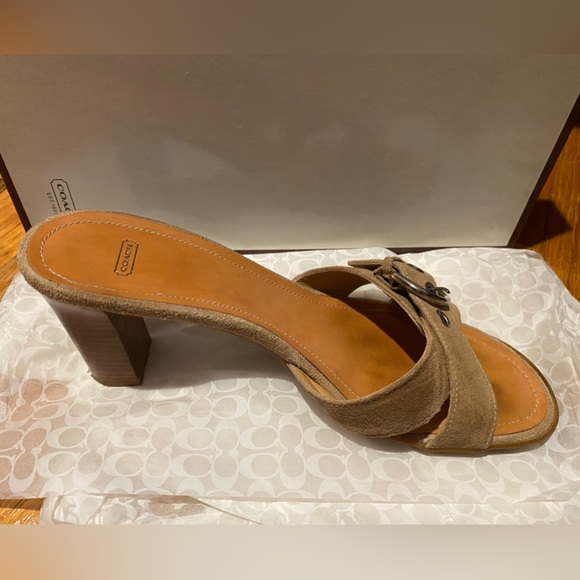 Coach Suede Slide Sandal - Picture 3 of 8